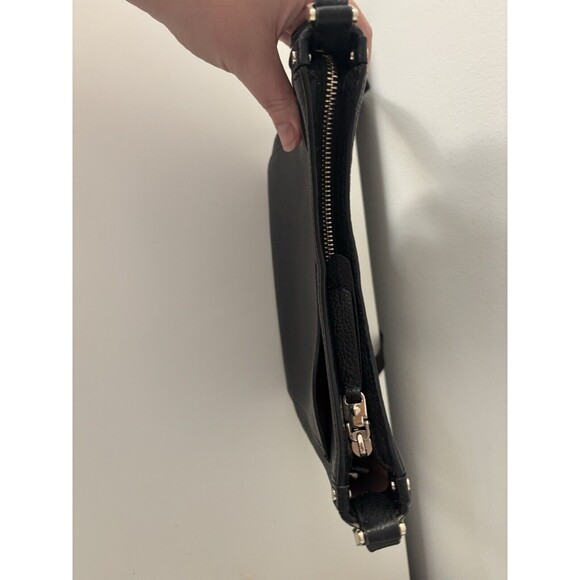 Kate Spade Roulette Messenger Black Leather Crossbody Bag Purse - Picture 6 of 16